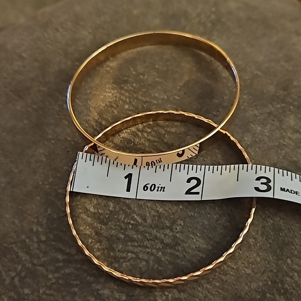 3/$30 Copper Rose Goldtone Color Bangle Bracelets - Picture 4 of 4